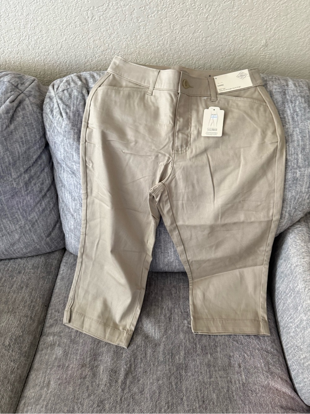 St. John's Bay Men's Khaki Crop Chinos